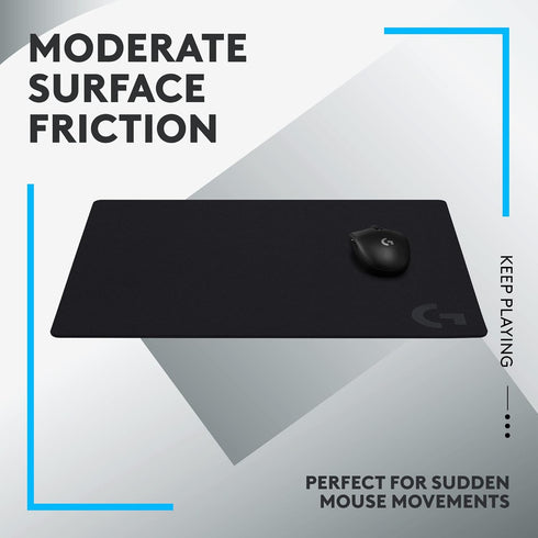 Logitech G 640 Large Cloth Gaming Mouse Pad, Optimized for Gaming Sensors, Moderate Surface Friction, Non-Slip Mouse