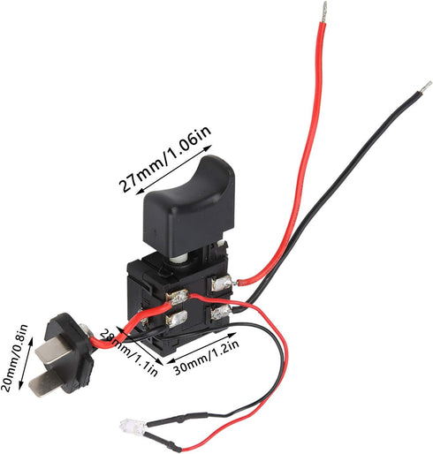 Electric Drill Switch, 2pcs Power Tool Switch for Impact Hammer Drill Equipment Accessories