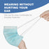 50 1 3 CSD Colo Pcs ASTM Level Disposable Face Masks, Ply Adult Mask with Elastic Ear Loop, Nose Bridge Clip