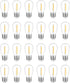 24-Pack String Light Bulbs, S14 Outdoor Waterproof Replacement Bulb, E26 Base, 1W 120V, 2700K Warm White