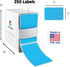 ChromaLabel 2 x 3 inch Permanent Color Code Rectangle Labels - 100 Stickers per Dispenser Box (Light Blue)