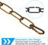 6 2 Set PATIKIL Feet Gold Bronze Finish Lighting Hanging Chain, Metal Looping Chain for Hanging Plant Pendant