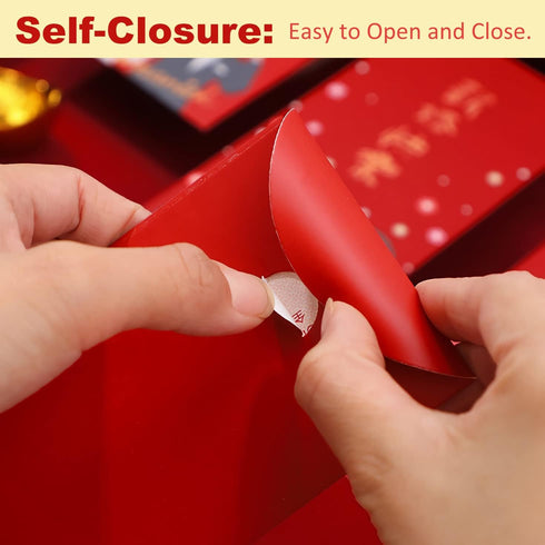 Chinese Red Envelopes for Weddings, 10 Pieces Lucky Money Packets with Bride and Groom Patterns