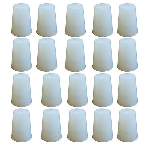 Solid Silicone Stopper, Size #000, Pack of 20
