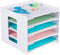 Juexica 5 Tier Scrapbook Paper Organizer, Stackable File Holder for 12 x 12 Paper Trays