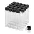 30PCS 30ml Clear Glass Vials with Screw Caps and Plastic Stoppers, Leak-Proof Small Liquid Sample Test Tubes