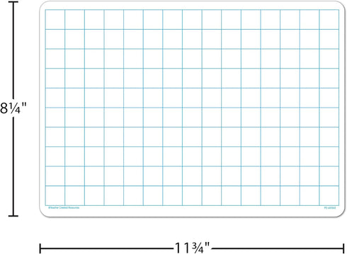Teacher Created Resources TCR77253 Math Grid Dry Erase Boards - Set of 10, Multi