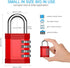 ZHEGE 4 Digit Combination Padlock for Lockers, Gym, School, Storage, Fence, Gate (2 Pack, Red)