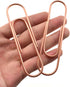 HAHIYO Paperclips 4 inch (100mm), Extra Large Sturdy Rose Gold Vinyl Coated, 14 Pack
