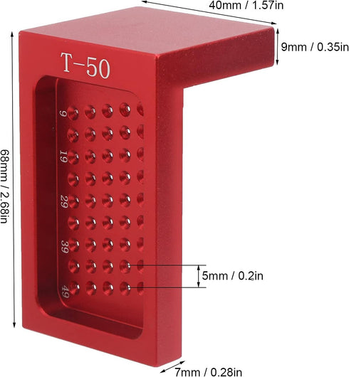 Woodworking Scriber - Aluminum Alloy Saddle L Square Ruler, Precision Tool with Metric Scale