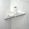 Corner Shower Shelf, 304 Stainless Steel 12" Brushed Recessed Bathroom Shelf, Grout