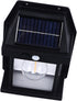 2 Pack 3 Solar Wall Lights Outdoor, LED Sconce Lights with Modes, Motion Sensor, Wall Mount for Patio Fence (Black)