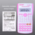 Scientific Calculators for Students, 240 Functions, 2 Line 10+2 Digits, Desk Math Calculator (Pink and White)