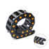 Heyiarbeit R100 Cable Drag Chain 1Meter Carrier Drag Chain Cable Wire 35x100mm with End Connectors for Electrical