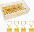 Gold Binder Clips Small, Cat Shaped 3/4-Inch Medium Gold Paper Clips for Office Decor Supplies (12pcs)