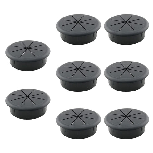 HJGarden 8pcs Flexible Desk Cord Grommets - 2-3/8 inch Wire Organizer Hole Cover for Managing and Hiding Office PC