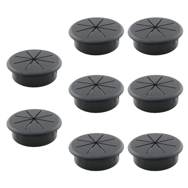 HJGarden 8pcs Flexible Desk Cord Grommets - 2-3/8 inch Wire Organizer Hole Cover for Managing and Hiding Office PC