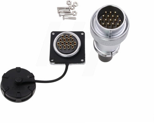 WS28 16 Pin Aviation Circular Power Electrical Connector 10A, Male Plug Female Socket, Heavy Duty Industrial.