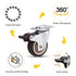 2" Set 4 Pack 300 lb Molen Casters Wheels Heavy Duty of Castor Wheels for Furniture/Crib/Workbench Total Capacity