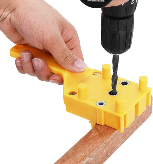 Woodworking Dowel Jig, Self-Centering Handheld Dowel Jig with Drill Guide for 6/8/10mm Drill Bits