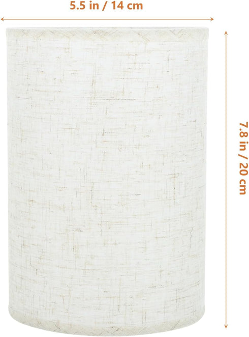Bulb Hemoton Linen Lampshade Replacement Lampshades Cylindrical Fabric Drum Lamp Covers Lamps Shades Round Trays Home
