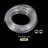 25ft Clear Plastic PVC Tubing 3/8" x 1/2", Flexible Vinyl Tube for Garden Irrigation, Water Hose, Fish Tank with 2Pcs