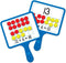 EAI Education Magnetic Double Ten Frame & Part-Part-Whole Dry-Erase Paddles - Set of 5 for Educational Use