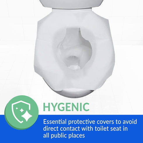 (2000 8 Packs 250) 14x16" Reli. Toilet Seat Covers Pcs, of | Disposable Toilet Seat Cover - Flushable - (Half-Fold) |
