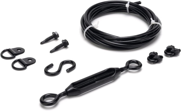 SANKINS Anti-Sag Gate Kits for Wooden Fence, Black Support Cable Kit for Outdoor Repair