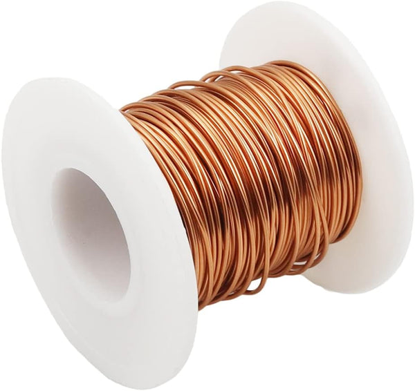 Fielect 20 AWG Magnet Wire 0.8mm/0.0314" Dia Enameled Copper Wire Winding Coil 49.2Ft Length