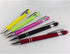 Retractable Ball Point Pens with Stylus Tip, Medium Point Soft Touch Metal Matt Wine Red Barrel, Black Ink, 10 Count