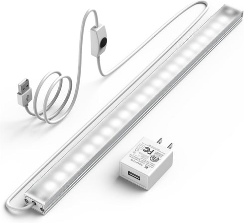 ASOKO Under Cabinet Led Lighting, 12 Inch Light Strip Bar, Cool White