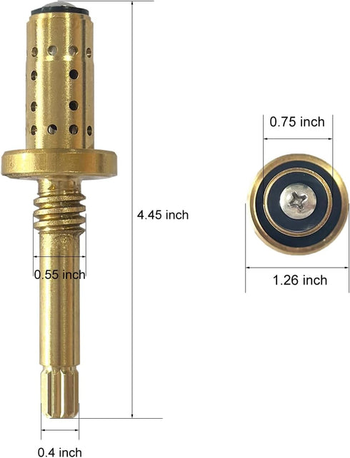 TA-10 Brass Flow Control Spindle Compatible with Temptrol Shower Mixing Valves