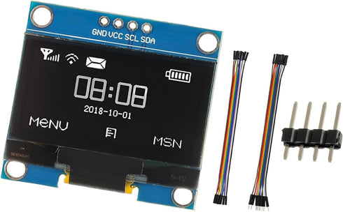 JAMHER 1.3 Inch I2C IIC OLED Display Module 128x64 Pixel Mini Self-Luminous Display