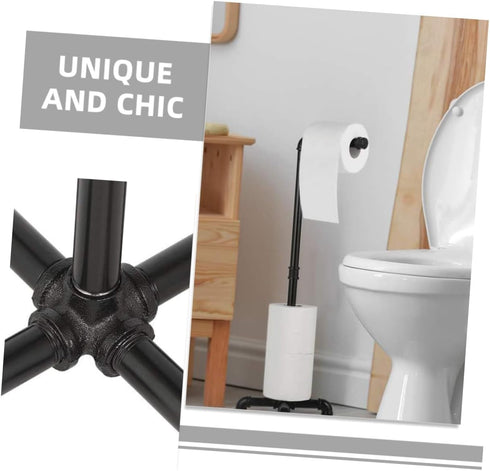Stylish Vertical Iron Paper Holder for Bathroom & Towel Storage