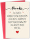 Beixian Sweet Thank You Card for Love People, Thank You Cards With Envelope