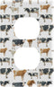 foixnub Duplex Outlets Wall Plate Cover Watercolor Dairy Cattle Cows 1 Gang Duplex