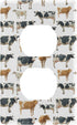 foixnub Duplex Outlets Wall Plate Cover Watercolor Dairy Cattle Cows 1 Gang Duplex