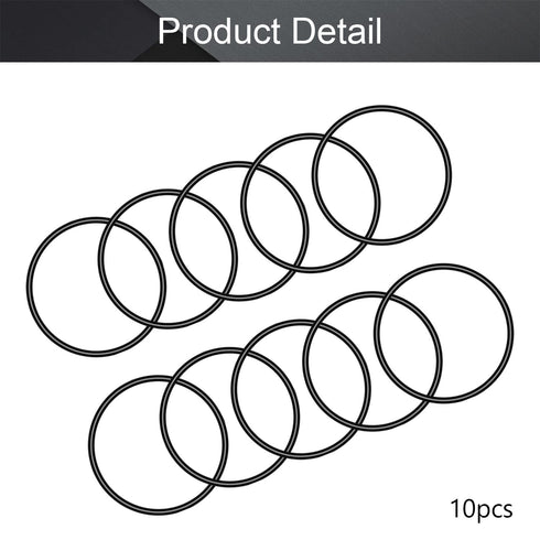 Othmro 10pcs Nitrile Rubber O-Rings, 4mm Wire Dia 125mm OD for Oil or Air Sealing, Black