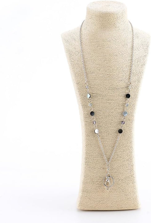 Beautiful ID Necklaces with Balled Beads Lanyards for Keys - Stainless Steel Chain, Birthday Gifts for Women