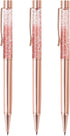 ZZTX 3 Pcs Rose Gold Ballpoint Pens, Bling Dynamic Liquid Sand Pen with Refills, Office Supplies Gift Pens