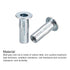 uxcell M5 Multi-Grip Rivet Nuts, 25pcs Pre-Bulbed Shank Flat Head Threaded Insert Nut