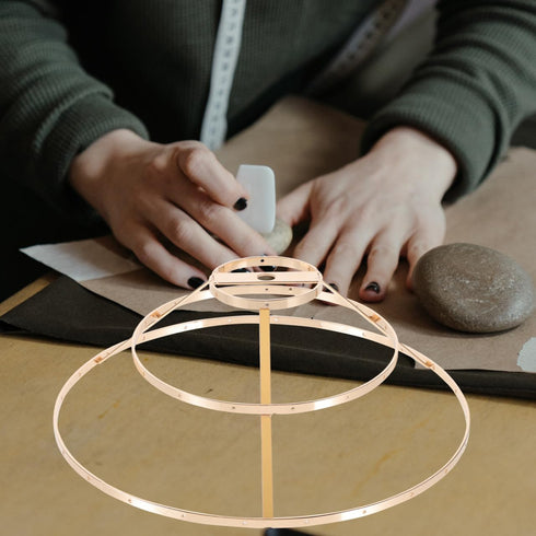 3-Tier 9.84In Lampshade Frame, Lamp Ring Support, Iron Metal Material, for DIY Pendant Light Chandelier Wall Sconce