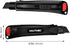 HAUTMEC 25mm Extra Heavy Duty Utility Knife with Double Lock Mechanism, Auto-Lock and Ratchet- Lock for Double Safety, SK2 Sharp Black Blade for Industrial or Construction Applications HT0254-KN