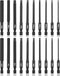 20 Piece Hex Head Allen Wrench Drill Bit Set, 1/4 Inch Hex Shank Metric and SAE S2 Steel with Magnetic Tips