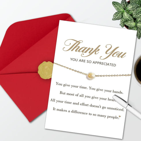 LiuuLi Thank You Card with Envelope for Women Her, Appreciation Gift for Teacher Workers Employees Coach