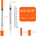 1ML 31G 5/16" 100PACK (1CC 31G 5/16"-100PACK) Syringe with Needle, Individually Wrapped Lab Supplies