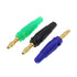 Qingdinu 40 4mm PCS New Plugs Pure Copper Gold Plated Musical Speaker Cable Wire Pin Banana Plug Connectors(Blue)