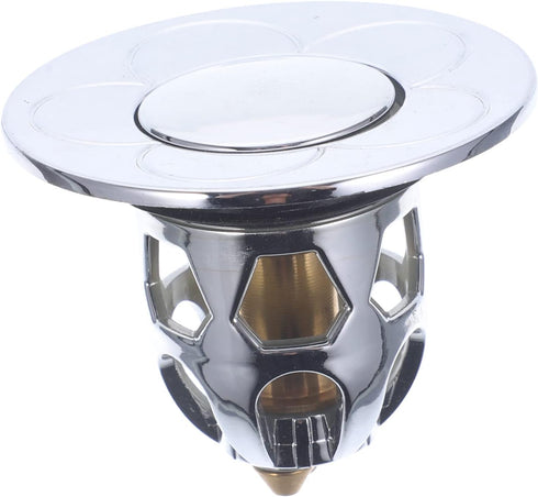 Veemoon Stylish Basin Drain Strainer - Spring Core Vanity Stool with Flip Board for Pool Use
