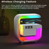 10W Smart LED Table Lamp, Wireless Charger with Fast Charging and Sunrise Alarm Clock, Bluetooth Speaker Lamp